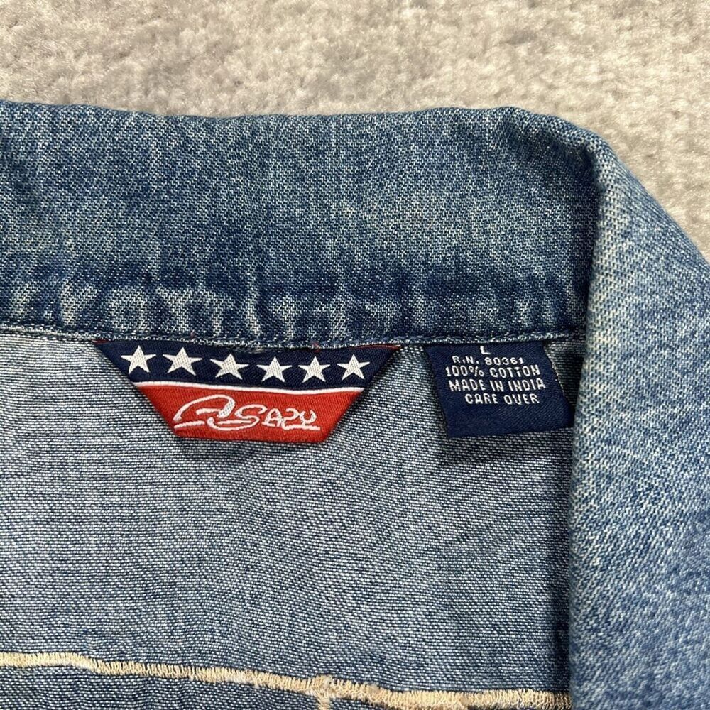 Vintage Agapo Embroidered Patchwork American Flag… - image 6